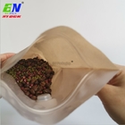 Mat Kraft Kağıt Yeniden Kullanılabilir Gıda Torbaları Stand Up Kese Somun Plastik Ambalaj Torbaları