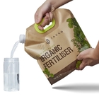 2.5L kraft kağıt meme çantası plastik çekme halkası kolu sıvı ürünler için gıda standart ayakta duran emzik kese
